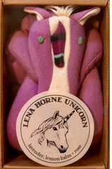 lena horne unicorn 12" eyepillow + nightie set.