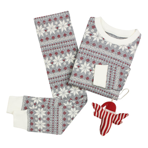 fair isle pajamas + ornament set
