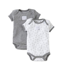 organic short-sleeve bodysuit - grey heather