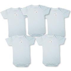 organic short-sleeve bodysuit - sky