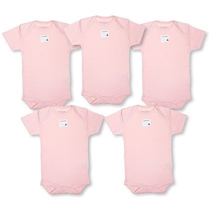 organic short-sleeved bodysuit - blossom