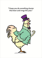 classy rooster birthday card