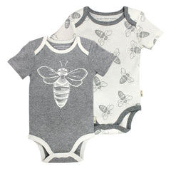 set of 2 bee bodysuits