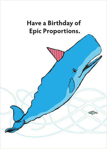 whale birthday card