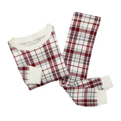 big kids plaid pajama set