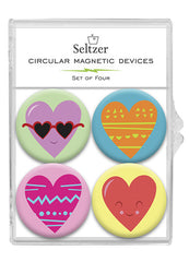 fun hearts magnet set