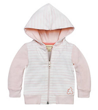 watercolor stripe hooded jacket