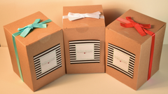 gift box + turqoise bow ($5 per item)