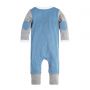 baby henley organic cotton coverall + hat set