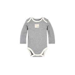 organic long-sleeve bodysuit - grey