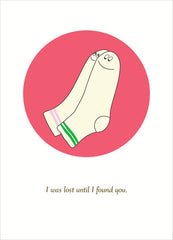 sock pair love card